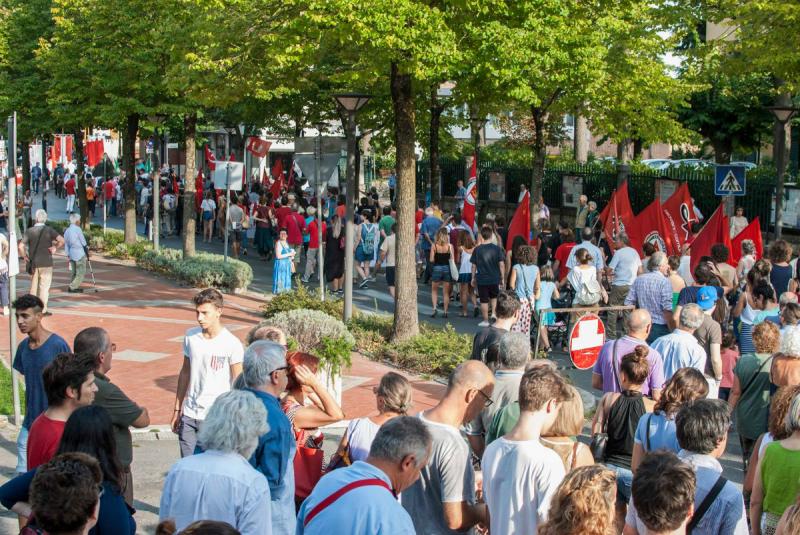 Antifa-Demo, 4.9.2016 in Chianciano, (Fotografo: Carlo Pellegrini)