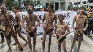 Protesters outside Adani's office in Brisbane.