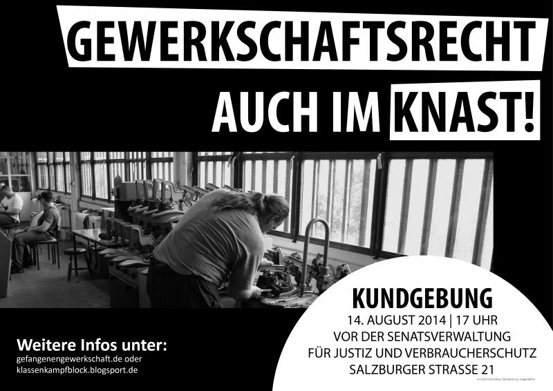 Gewerkschaftsrecht auch im Knast!