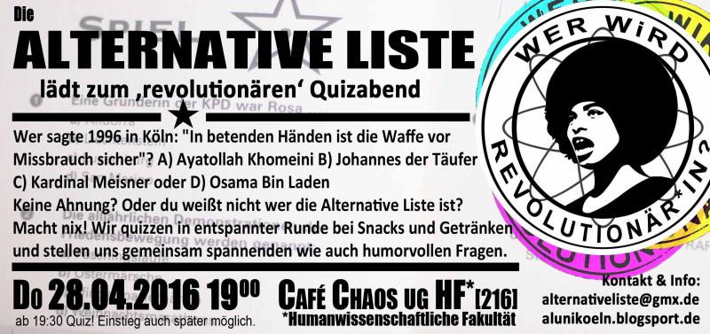 Revolutionärer Quizabend der Alternativen Liste