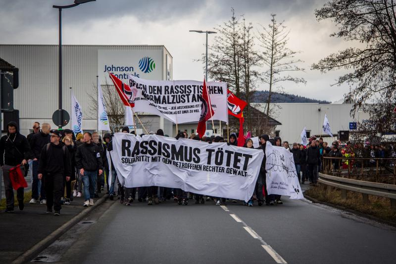 Demo gegen rechte Gewalt in Dautphetal