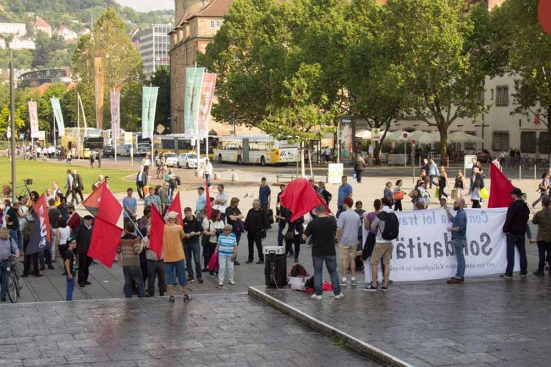 Kundgebung am Schlossplatz