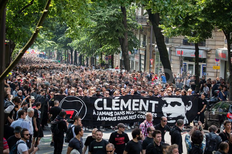 Demonstration für Clément Méric in Paris