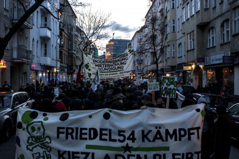 Demo: Friedel54 kämpft, Kiezladen bleibt, Foto: LRA (5)