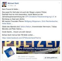 Erich Rechtenbacher bei der Jahreshauptversammlung der "Christlichen Polizeivereinigung"