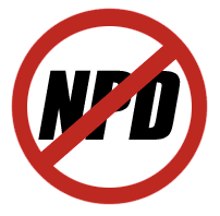 Symbolbild: Durchgestrichenes NPD-Logo