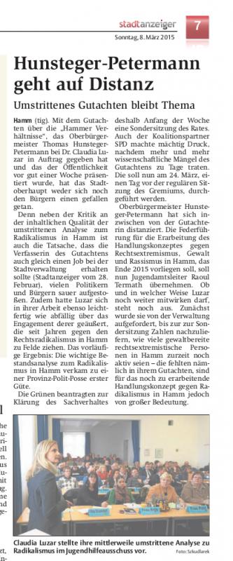 Stadtanzeiger Hamm v. 8.3.2015