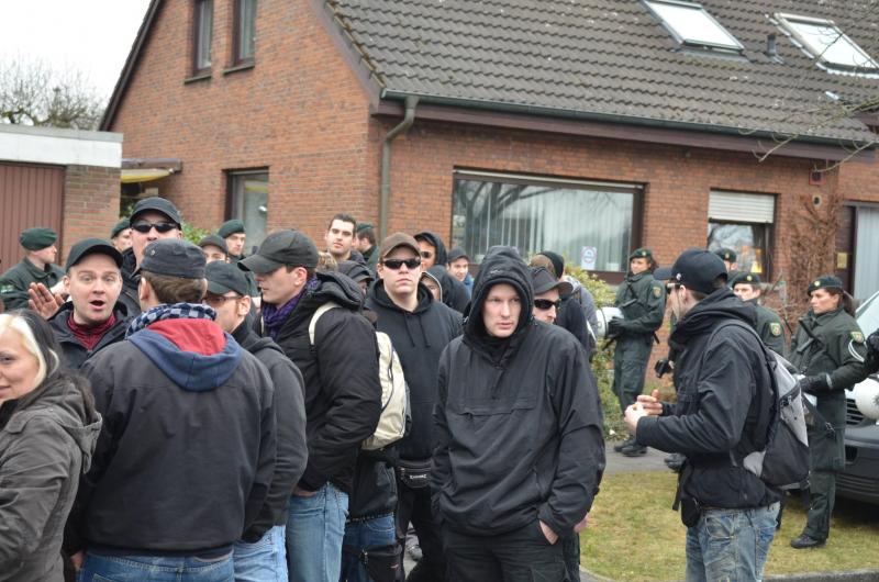 Sven Skoda beim Naziaufmarsch in Münster am 03.03.2012