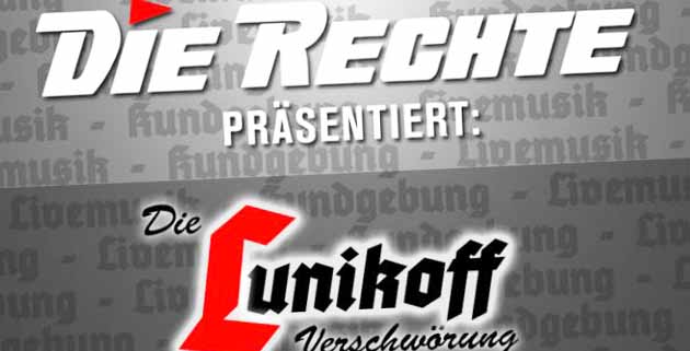 Flyer für „Die Rechte“-Veranstaltung am 8. November.