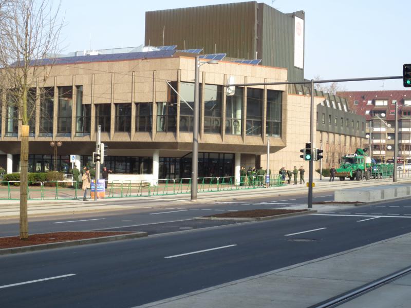 Berliner Platz am Morgen des 8.März 2014