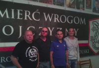 Andrzej W., Oscar S, Grzegorz S., Michael S. im Büro der ONR in Zgorzelec