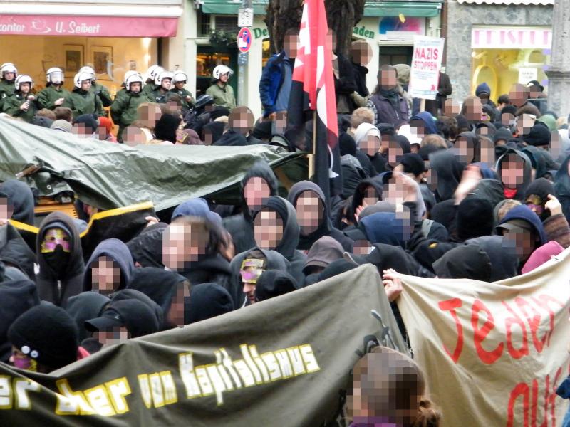 Antifaschistische Demonstration am 14. November 2009 in Freiburg