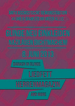 Infoveranstaltung zur Demo am 8.6 in Glinde Flyer