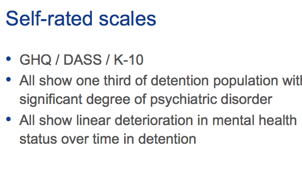  A slide from a PowerPoint presentation by Peter Young, provided to Guardian Australia by the Royal College of Australian and New Zealand Psychiatrists 