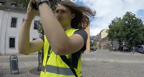 Paul Rodenberg am 12.06.2016 bei einer Thügida-Demo in Zwickau