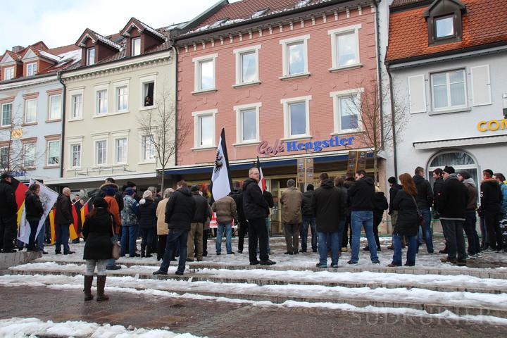 Ralph K. war am Samstag noch als Ordner bei der „Nein zum Heim“-Kundgebung im Einsatz. Am Mittwoch wurde er verhaftet, weil er die Neonazi-Internetseite Altermedia als Administrator betrieben haben soll. | Bild: Roland Sigwart 