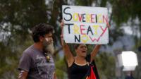 Aboriginal protesters in Canberra - 5