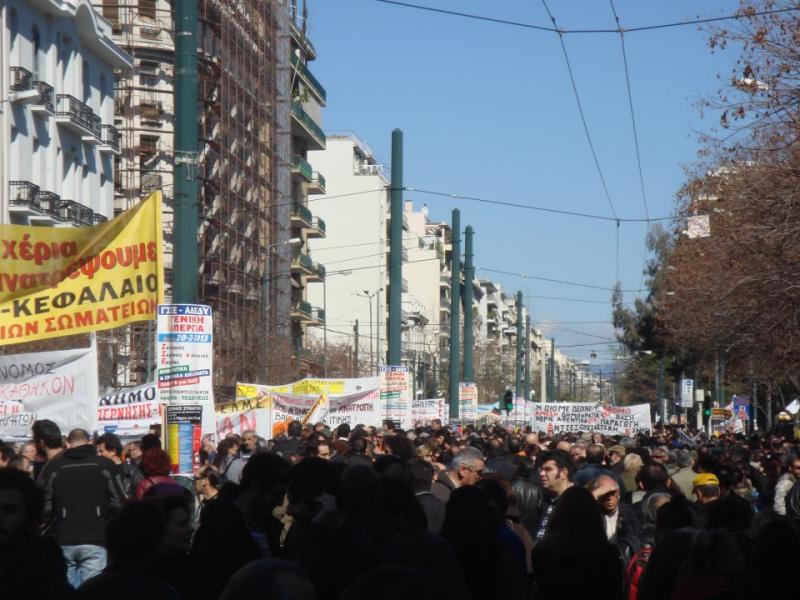 Demo auf der Straße des 28 Oktober