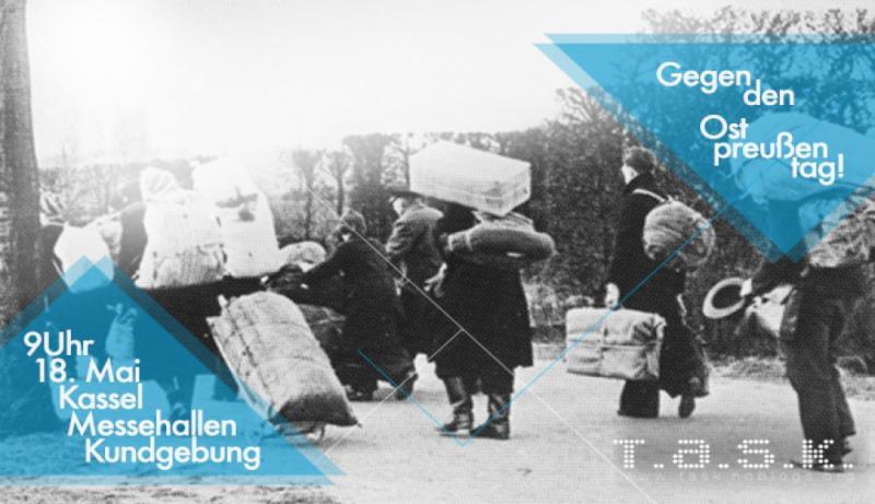 Banner Gegen den Ostpreußentag! 9 Uhr 18. Mai Kassel