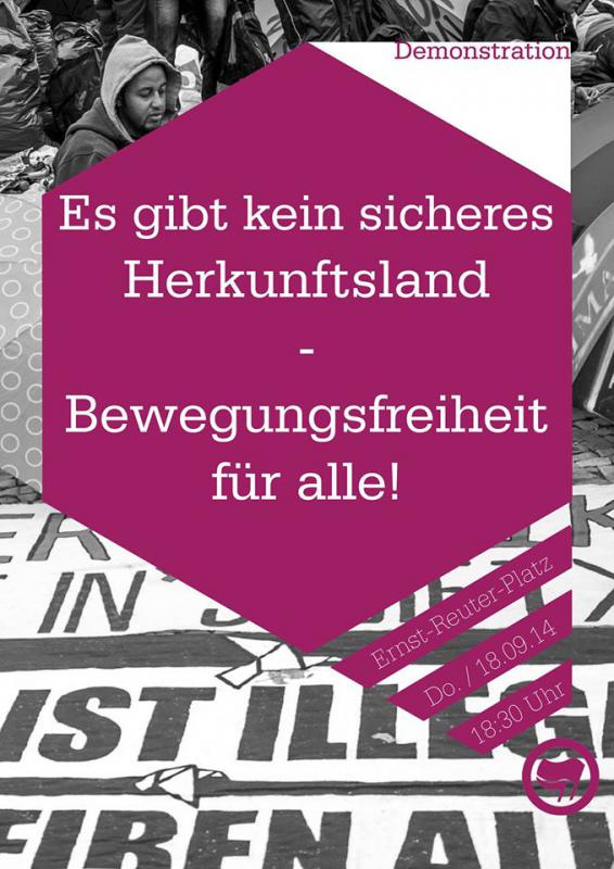 Flyer: Es gibt kein sicheres Herkunftsland