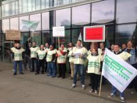 GDL-Kundgebung vor dem Ostbahnhof in Berlin