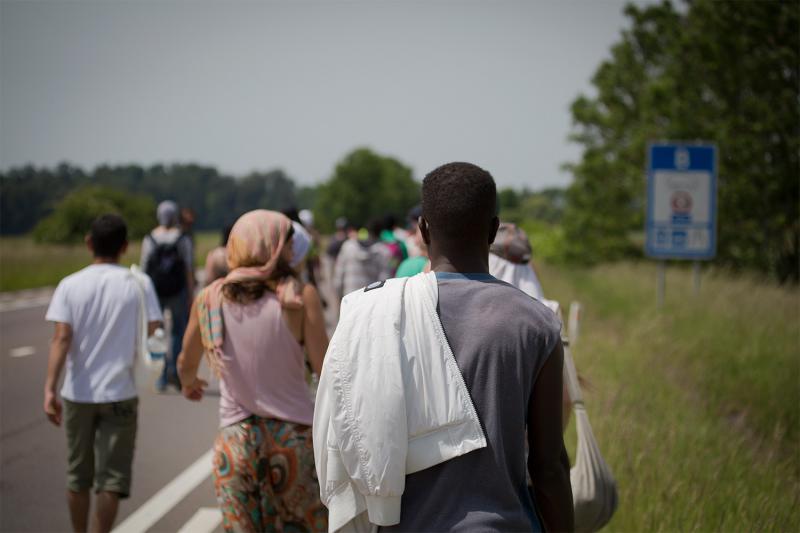 March for Freedom auf dem Weg nach Arlon (Belgien).