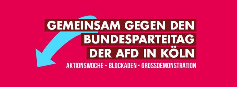 Gemeinsam gegen den Bundesparteitag der AfD in Köln