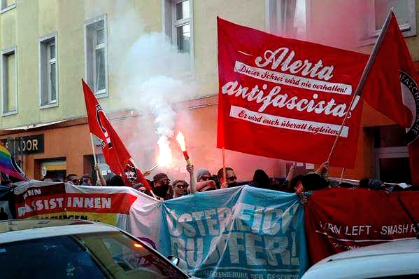 Antifa Vorabenddemo Wien Identitäre