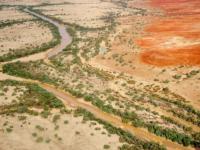 The Diamantina River in Channel-Country