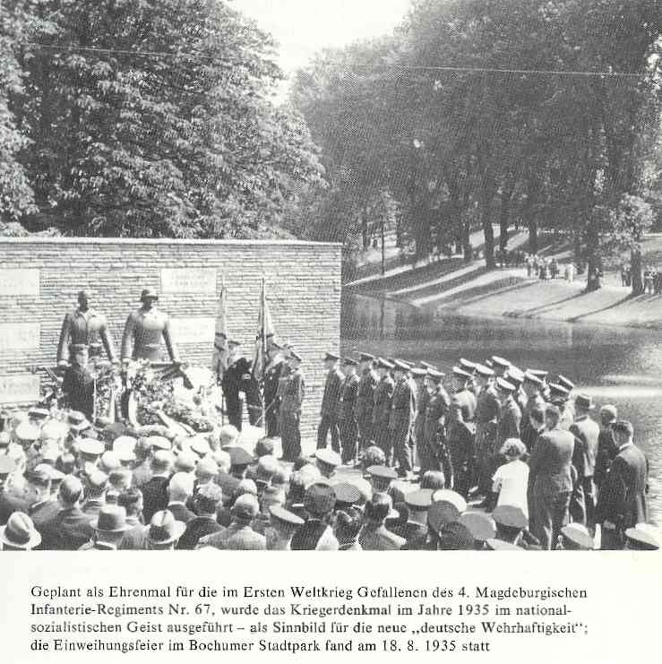 NS-Denkmal von 1935 am Bochumer Stadtpark