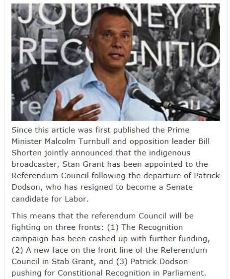 Grant in referendum council