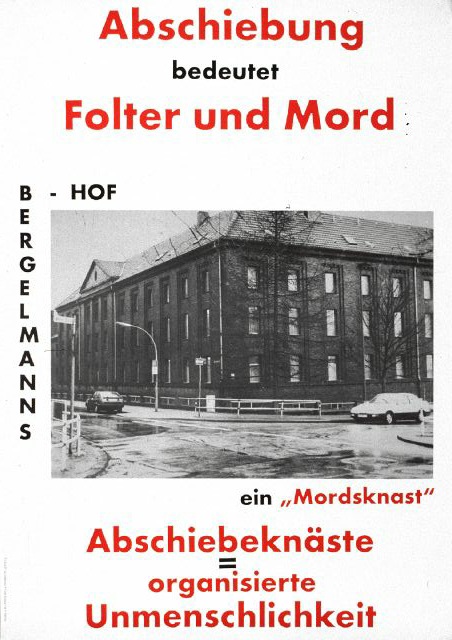 Plakat zum Abschiebeknast in Herne II