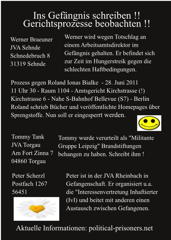 Autonome Vollversammlung (Berlin) am 13. Juni 2011 - Flyer (Rückseite)