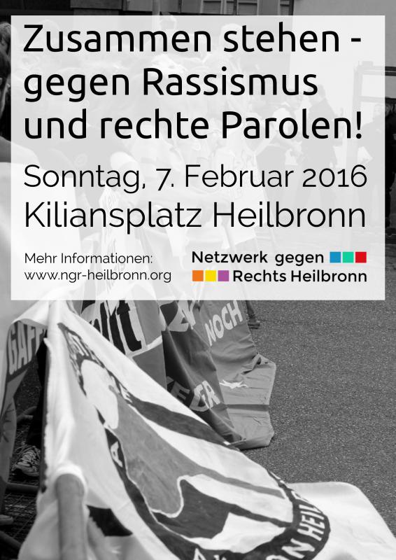 7. Februar 2016 gegen Rechte Parolen Flyer