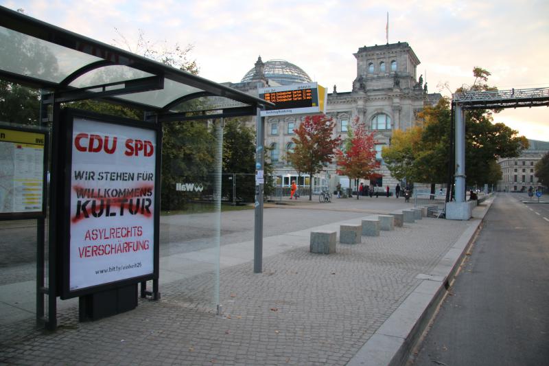 Adbusting vor dem Bundestag