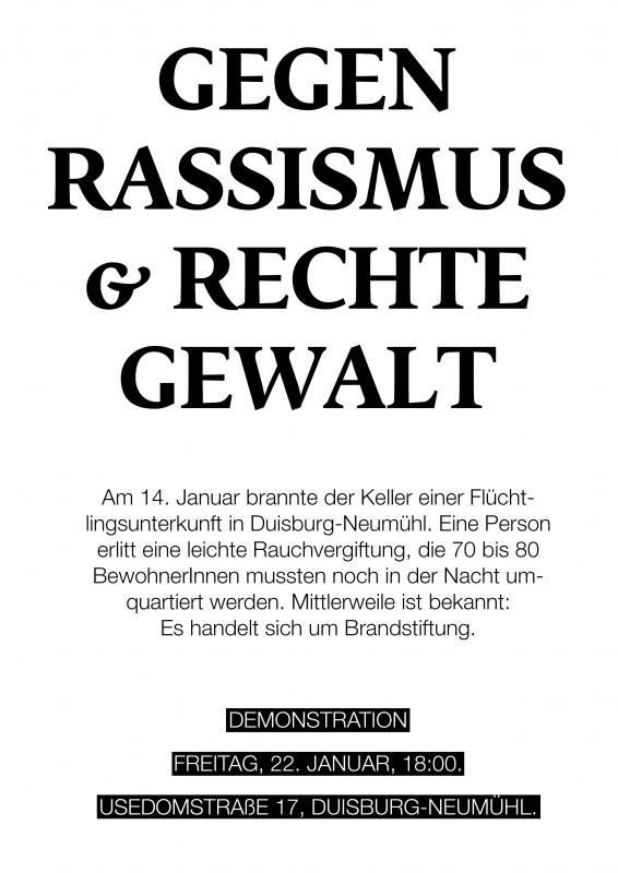 Flyer Gegen Rassismus & rechte Gewalt