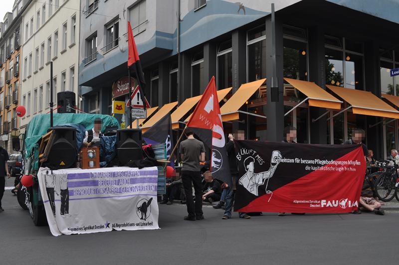 Demo, Kundgebung zu Mieten und Freiräumen