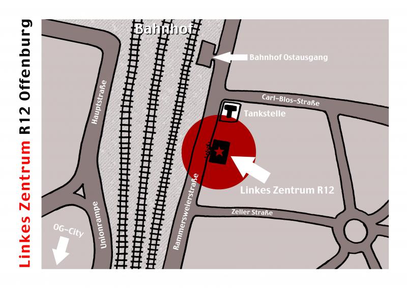 Wegbeschreibung Linkes Zentrum R12 Offenburg