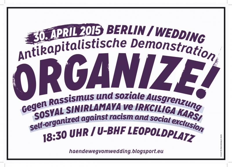 [B] Organisiert euch – gegen Rassismus und soziale Ausgrenzung! (Poster 1 )