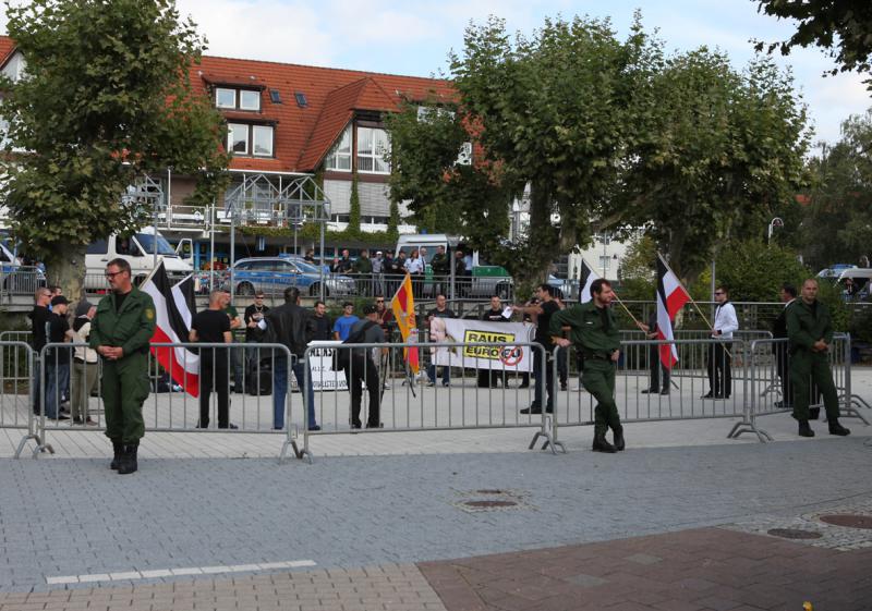 NPD-Kundgebung "gegen linke Gewalttäter" am 21.09.2013 in Sinsheim