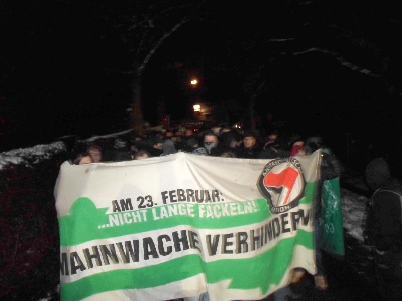 Protest auf der Ostseite des Wartbergs