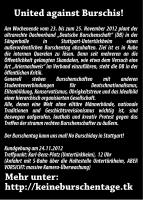 Burschis? Nein, danke! - Flyer Rückseite