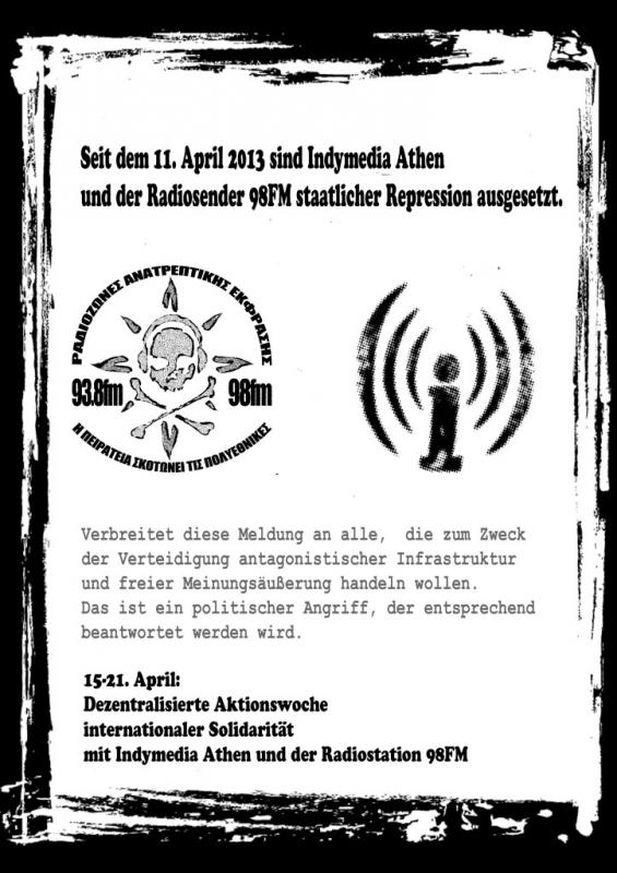 Solidarität mit Indy Athen und Radio 98FM