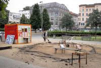 Am frühen Donnerstagmorgen brannte das Info-Zelt am Oranienplatz ab. 
