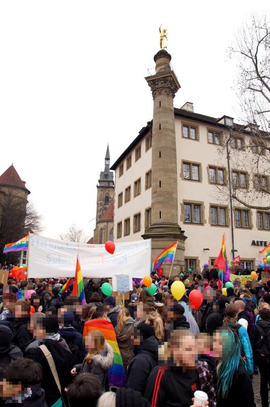 2. blockade am hauptzugang zum schillerplatz I