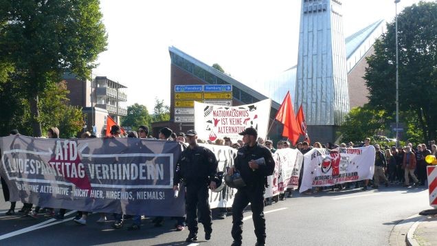 AfD-Landesparteitag in Rendsburg: Proteste bleiben ohne größere Zwischenfälle