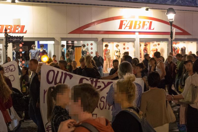 Demo in der Innenstadt