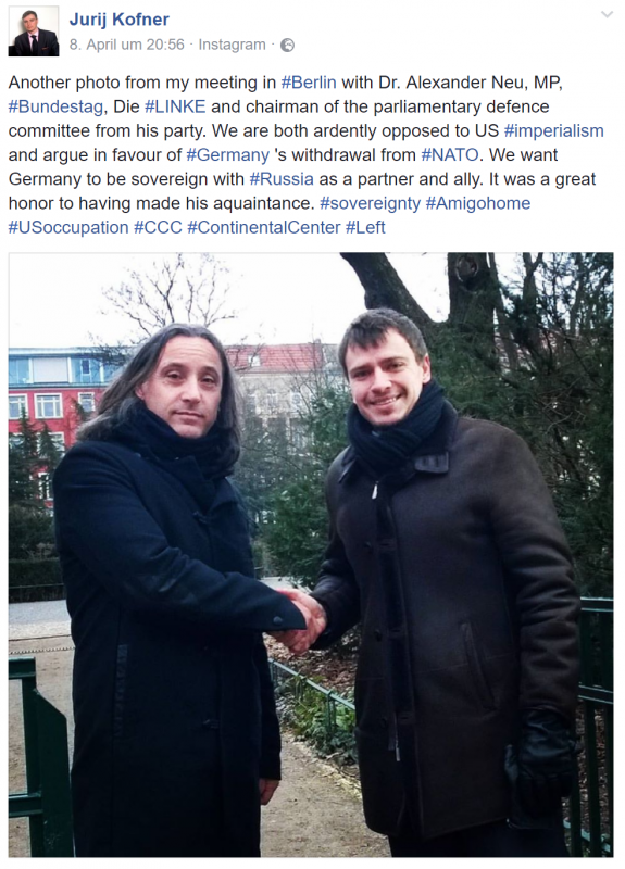Dr. Alexander Neu (DIE LINKE) und Jurij Kofner (Compact, Eurasische Bewegung, Zentrum für Kontinentale Zusammenarbeit)