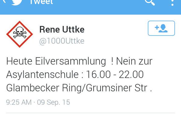 Rene Uttke auf Twitter