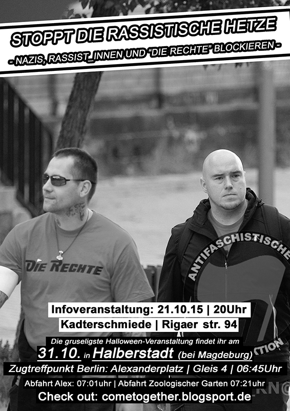 Flyer Halberstadt - 31.10. Nazis stoppen!